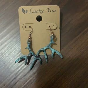 Deer antler earrings